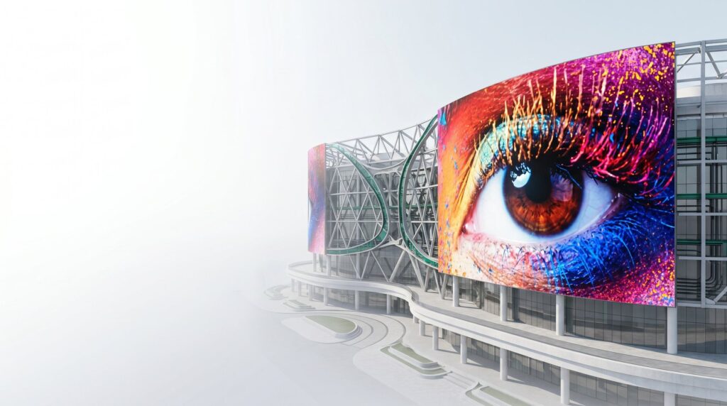 LED media façade at Riyadh Front